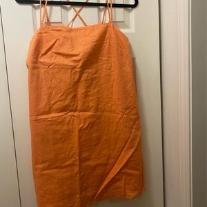 H&M orange mini dress